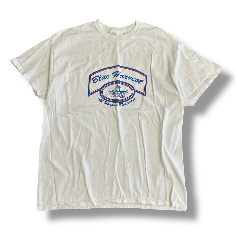 Festival Band T-Shirt XL Blue Harvest Bluegrass Americana Folk Music Gildan